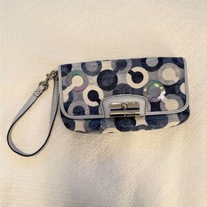 Coach Multicolor Circle Pattern Wristlet